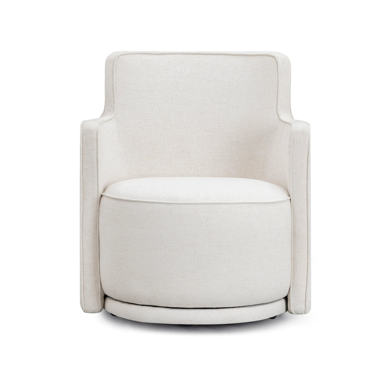 Passe Cream Upcycled Performance Linen Swivel Chair by TOV Furniture at Eve Furniture