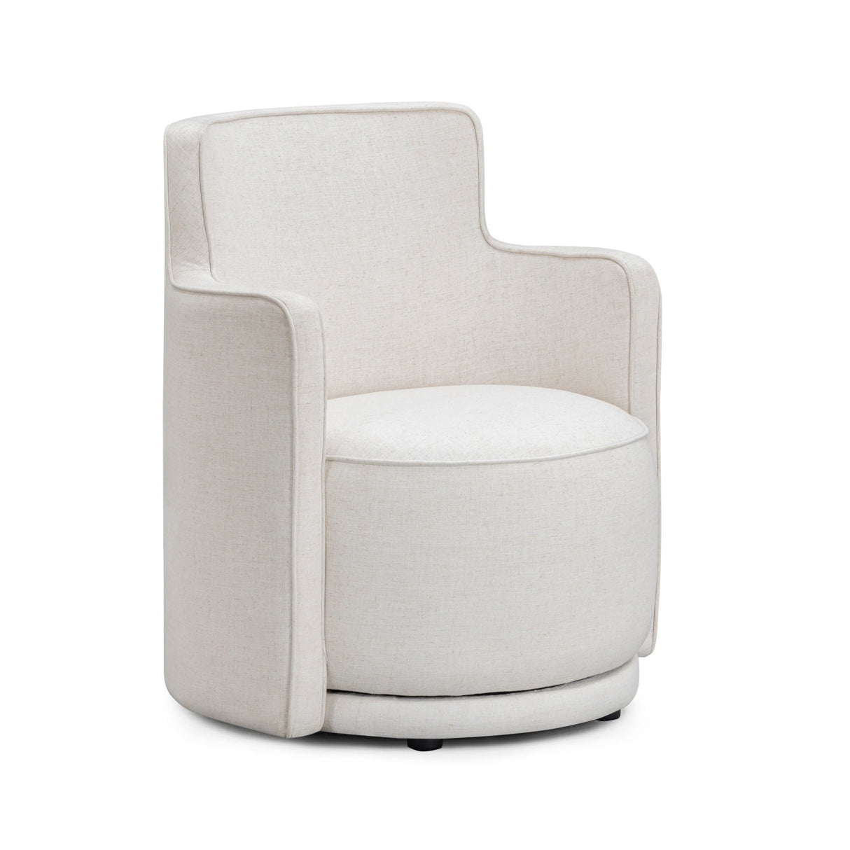 Passe Cream Upcycled Performance Linen Swivel Chair by TOV Furniture at Eve Furniture