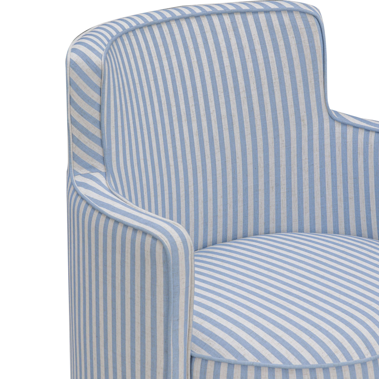 Passe Striped Linen Swivel Chair by TOV Furniture at Eve Furniture
