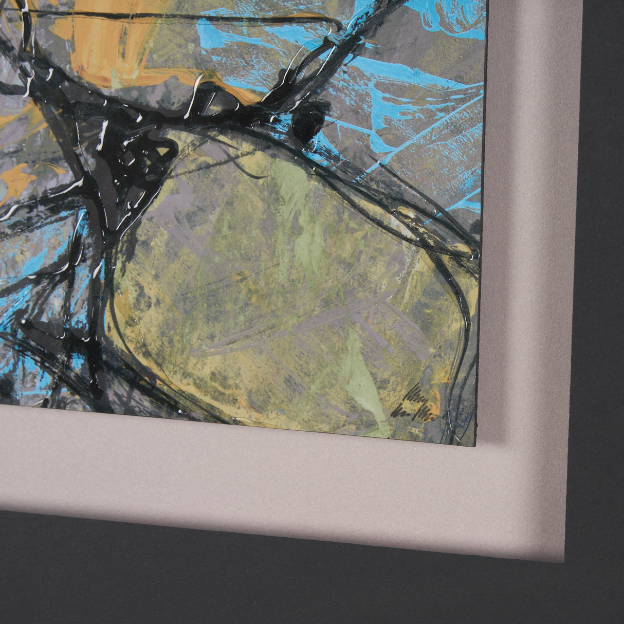 Passtime III by Mercana Studio a Hand Embelished Textured Framed Art Print Matted under Glass by Mercana at Eve Furniture