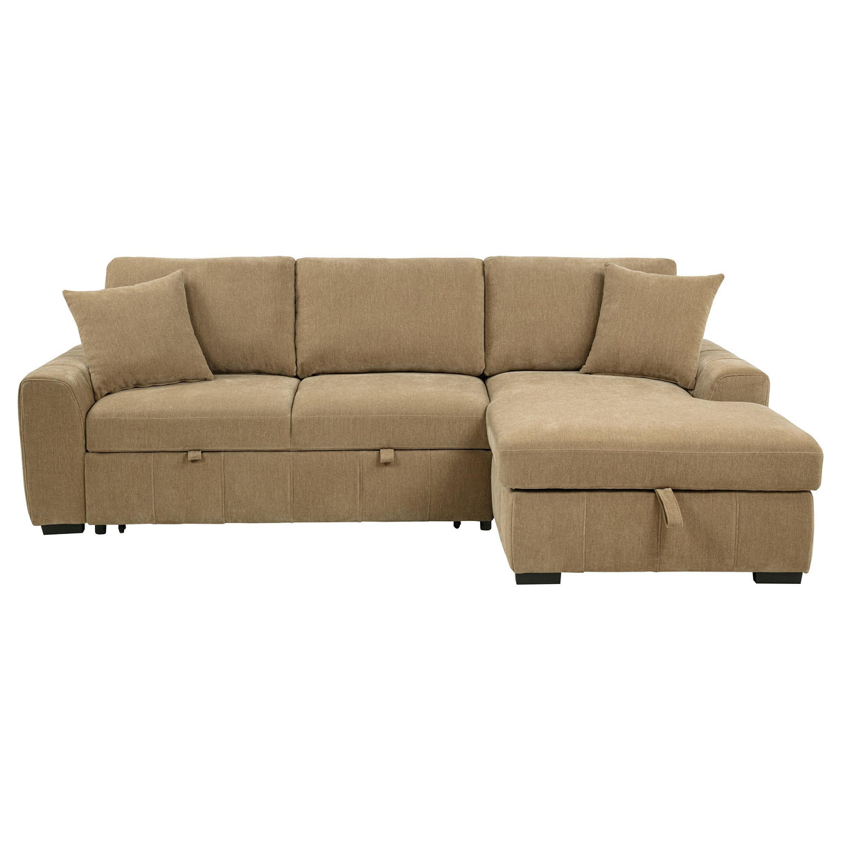 Pastrana Camel Upholstered Sleeper Sectional Sofa by Coaster at Eve Furniture