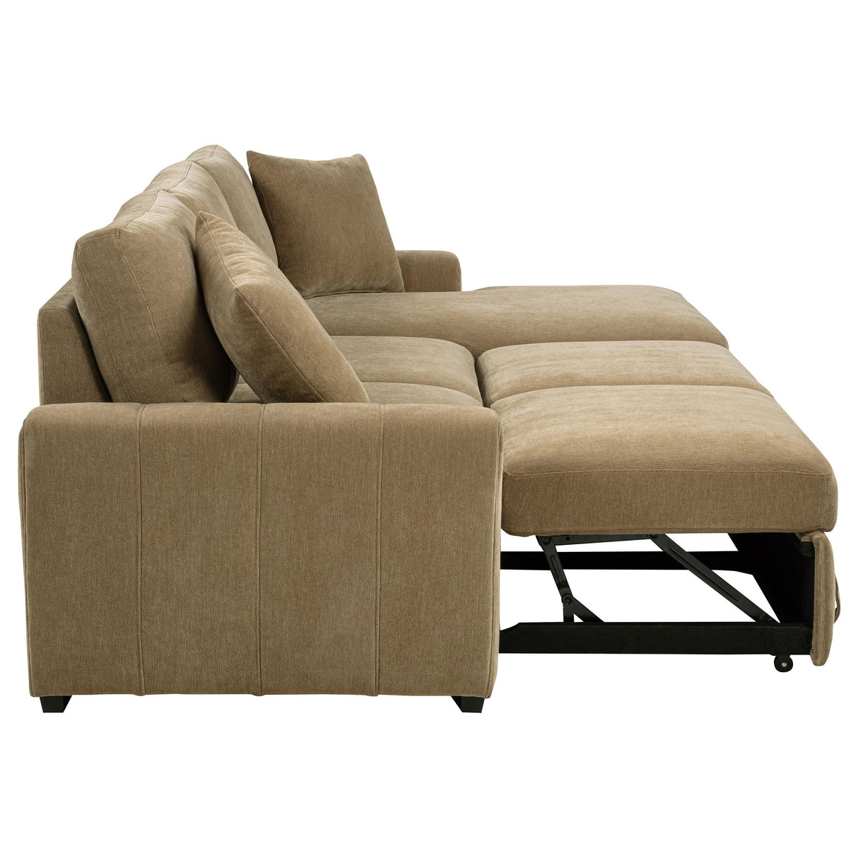 Pastrana Camel Upholstered Sleeper Sectional Sofa by Coaster at Eve Furniture