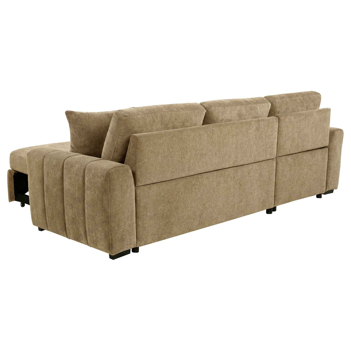 Pastrana Camel Upholstered Sleeper Sectional Sofa LAF Chaise by Coaster at Eve Furniture