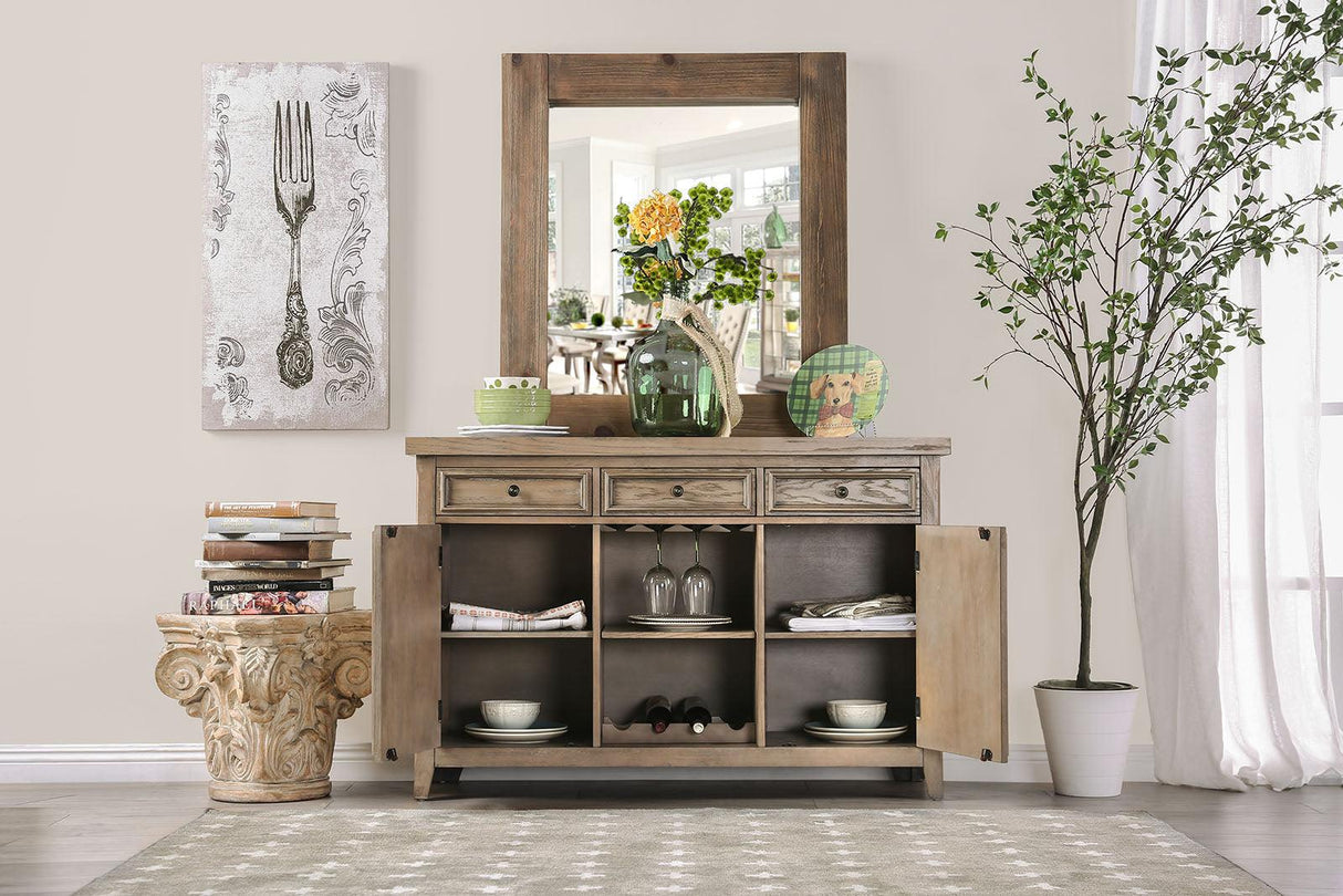 Patience Rustic Natural Tone Server by Furniture of America at Eve Furniture
