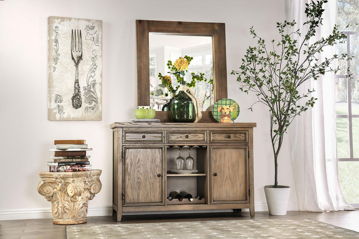 Patience Rustic Natural Tone Server by Furniture of America at Eve Furniture