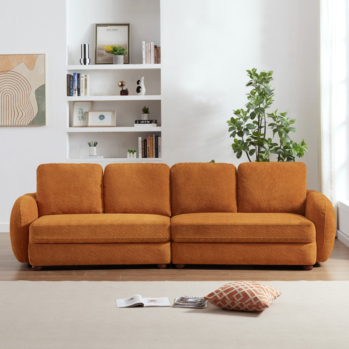 Paton 114.5'' Boucle Fabric Sofa by Ashcroft Furniture at Eve Furniture