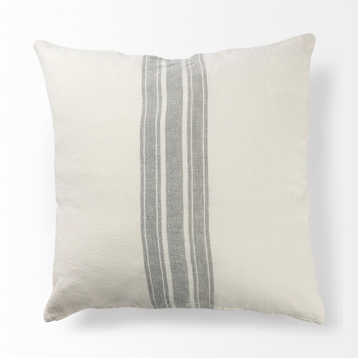 Patrice Cream With Gray Stripes Decorative Pillow Cover by Mercana at Eve Furniture