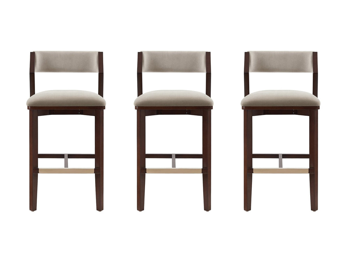 Patricia Barstool in Linen (set of 3) by Manhattan Comfort at Eve Furniture
