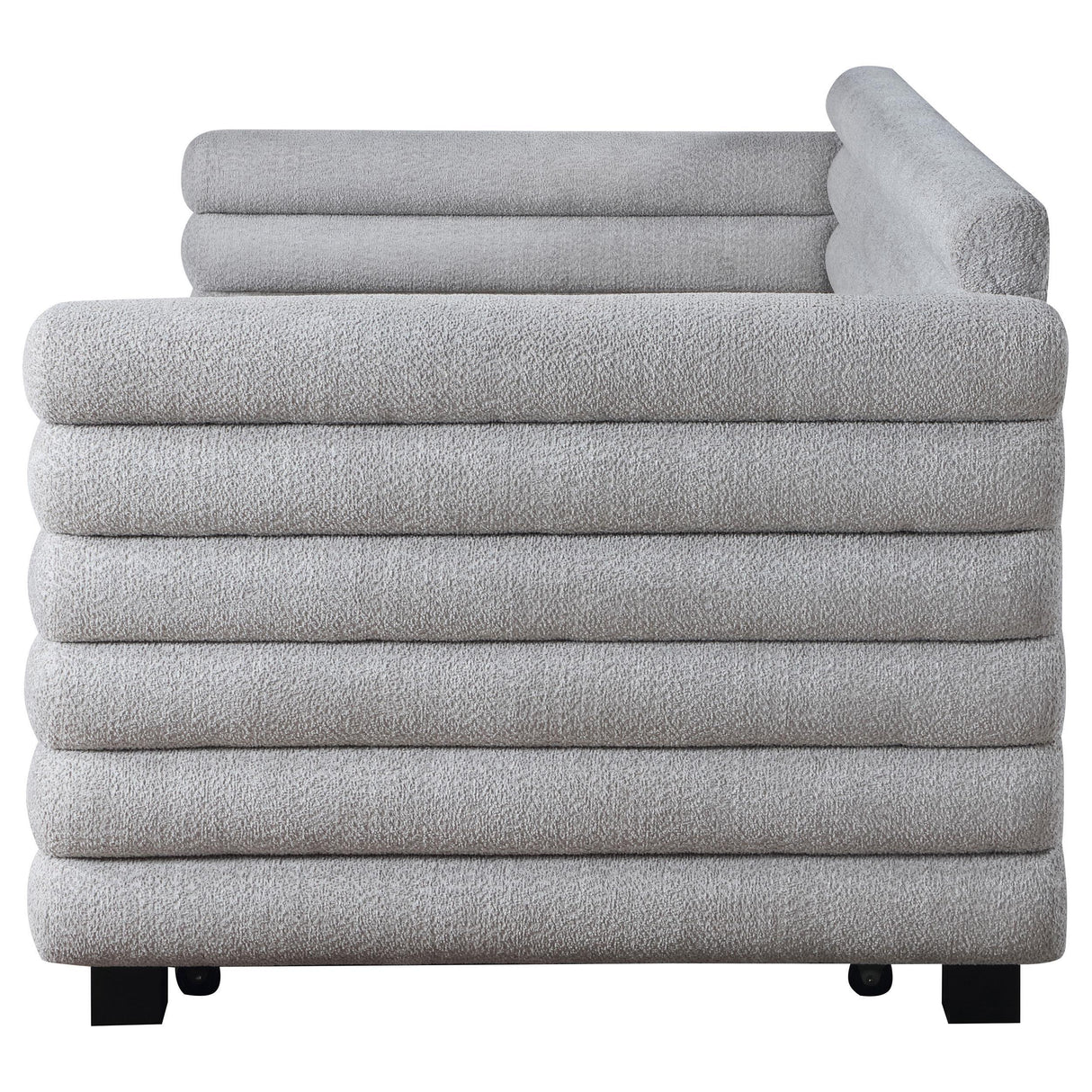 Patricia Boucle Upholstered Twin Day Bed with Trundle Grey by Coaster at Eve Furniture