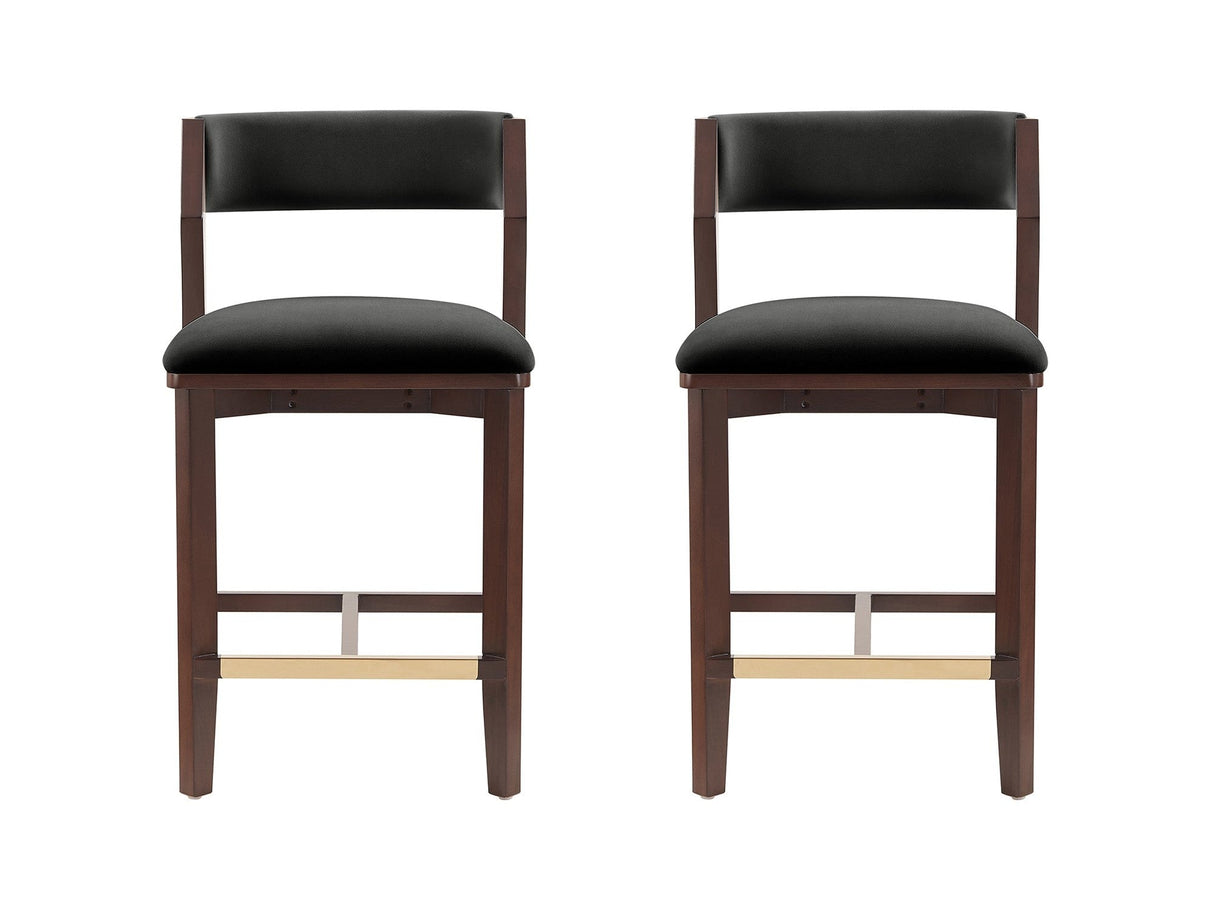 Patricia Counter Stool in Black (set of 2) by Manhattan Comfort at Eve Furniture