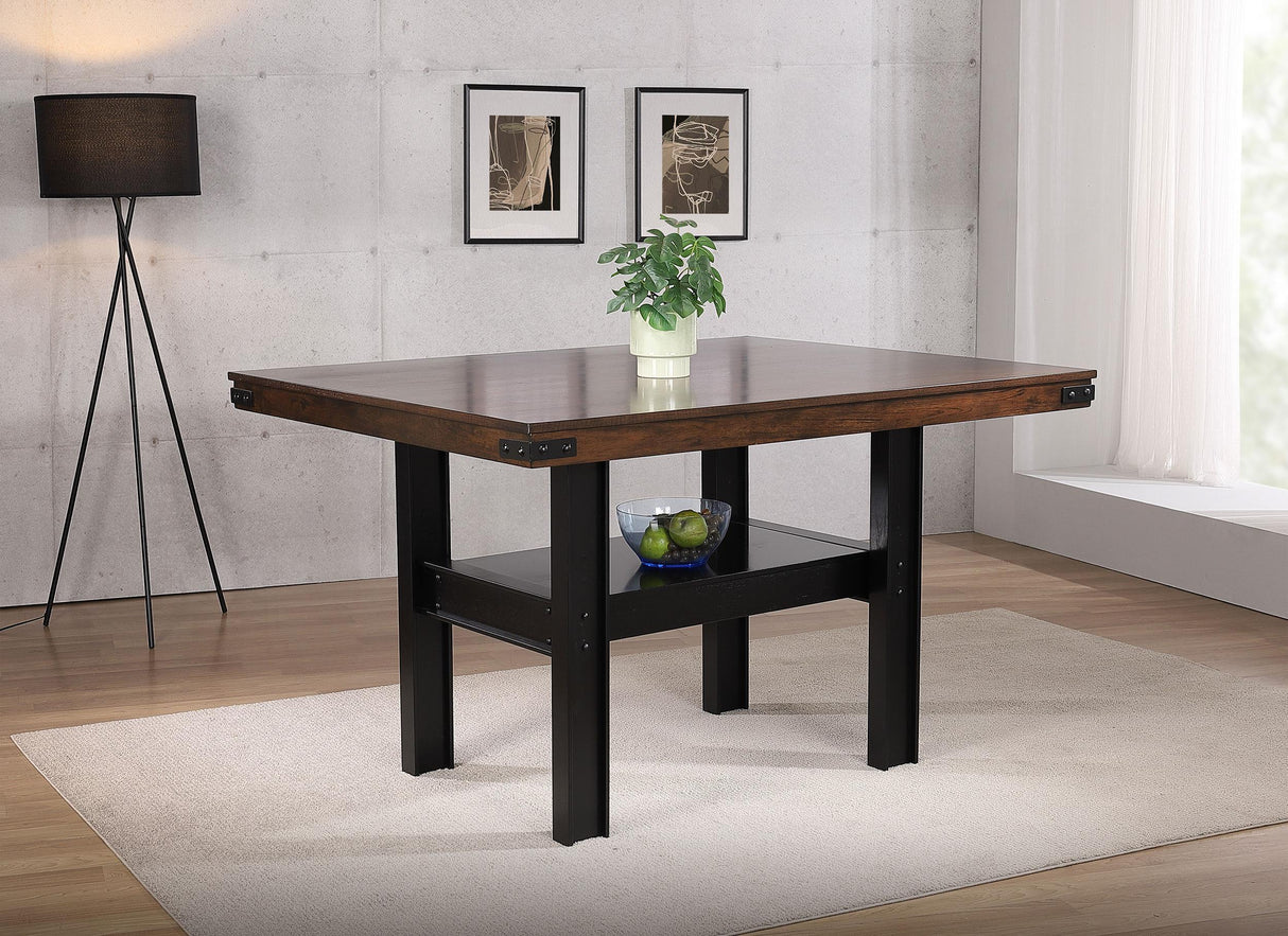 Patterson Mango Oak Rectangular Counter Height Dining Table by Coaster at Eve Furniture