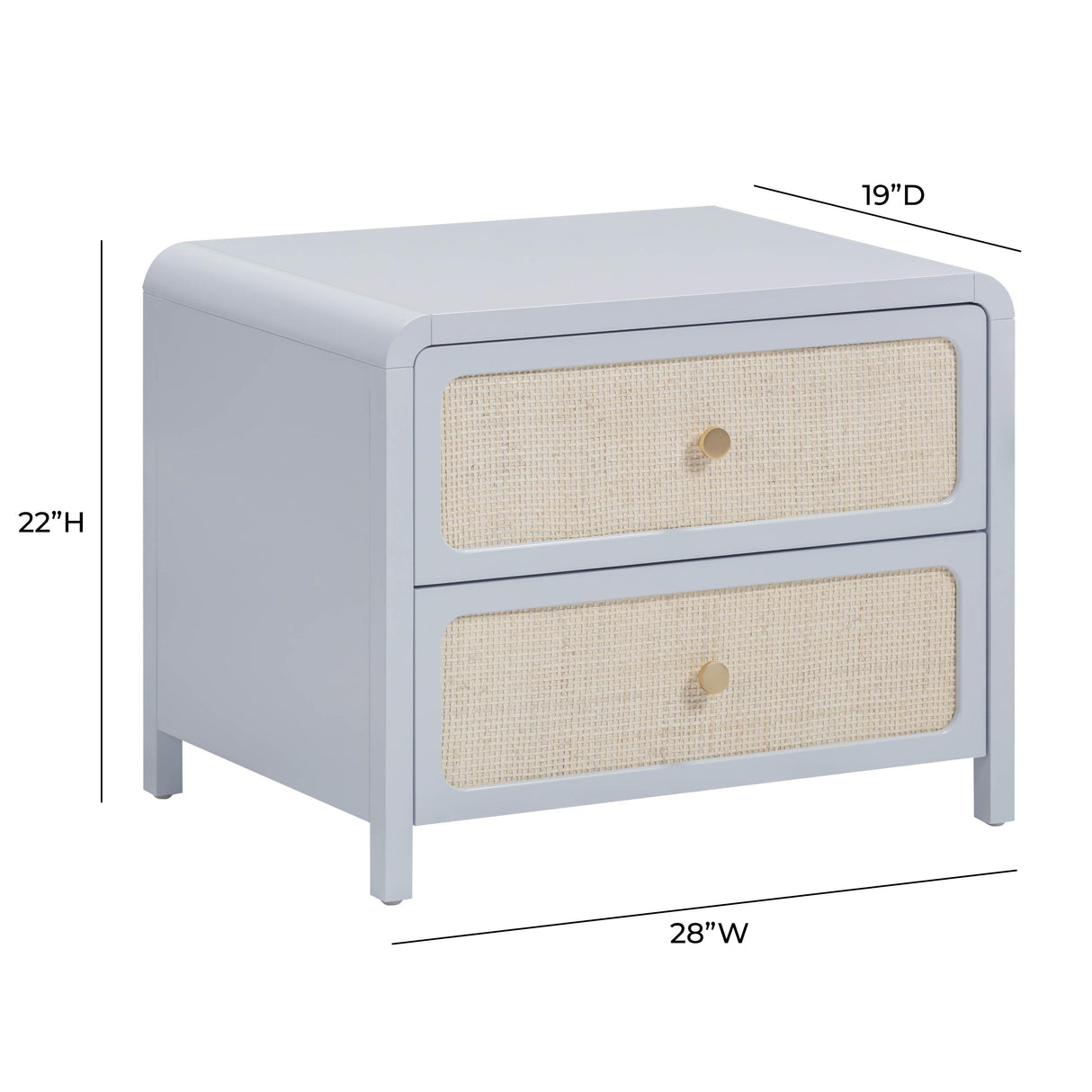 Patty Rattan 2 Drawer Nightstand by TOV Furniture at Eve Furniture