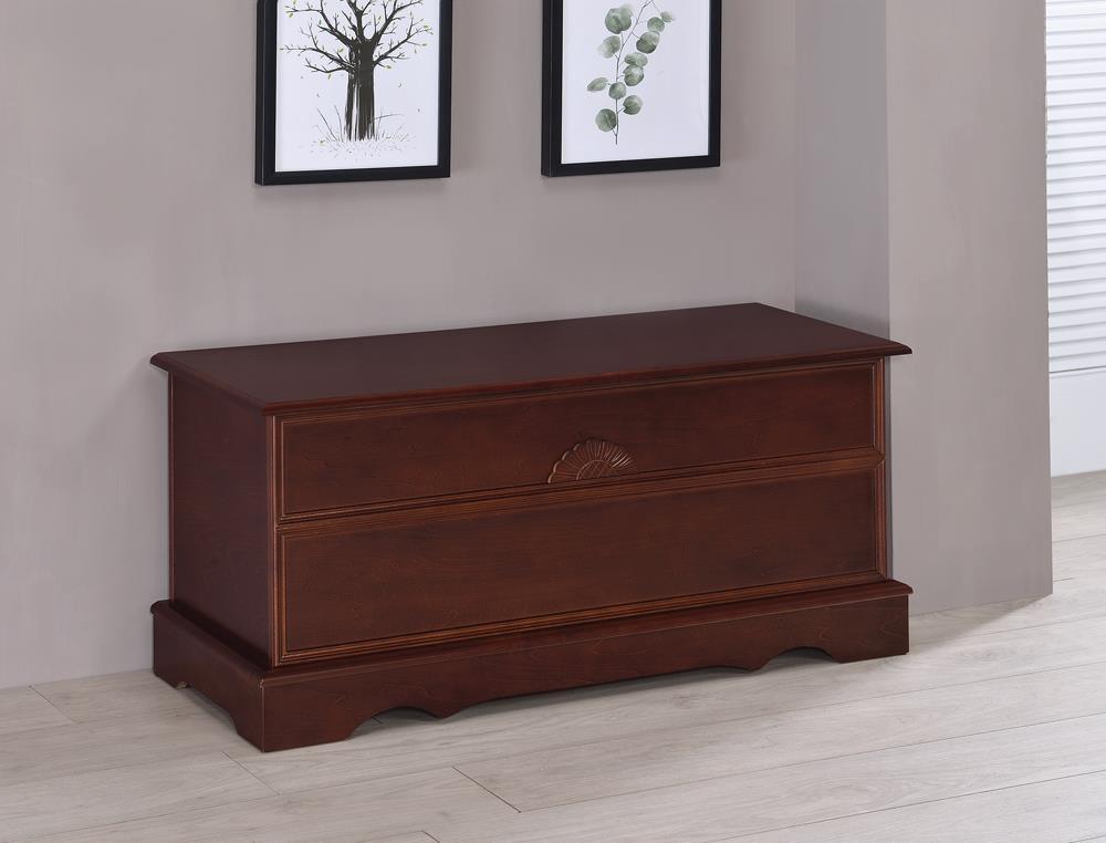 Paula Warm Brown Rectangular Cedar Chest by Coaster at Eve Furniture