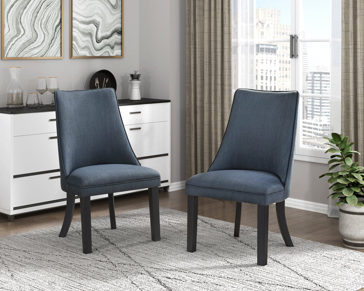Paulson Blue Gray/Dark Walnut Side Chair, Set of 2 by Homelegance at Eve Furniture