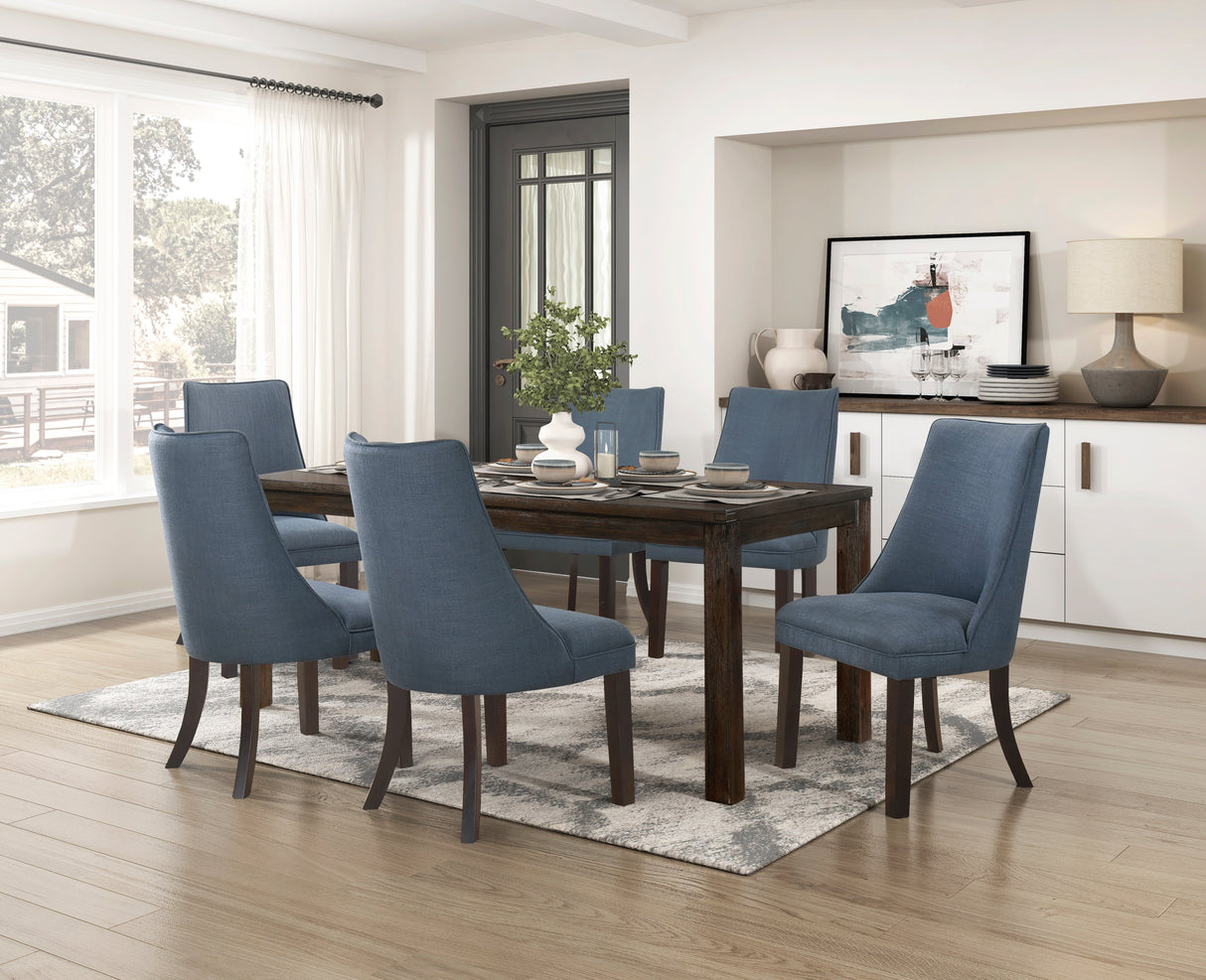 Paulson Blue Gray/Dark Walnut Side Chair, Set of 2 by Homelegance at Eve Furniture