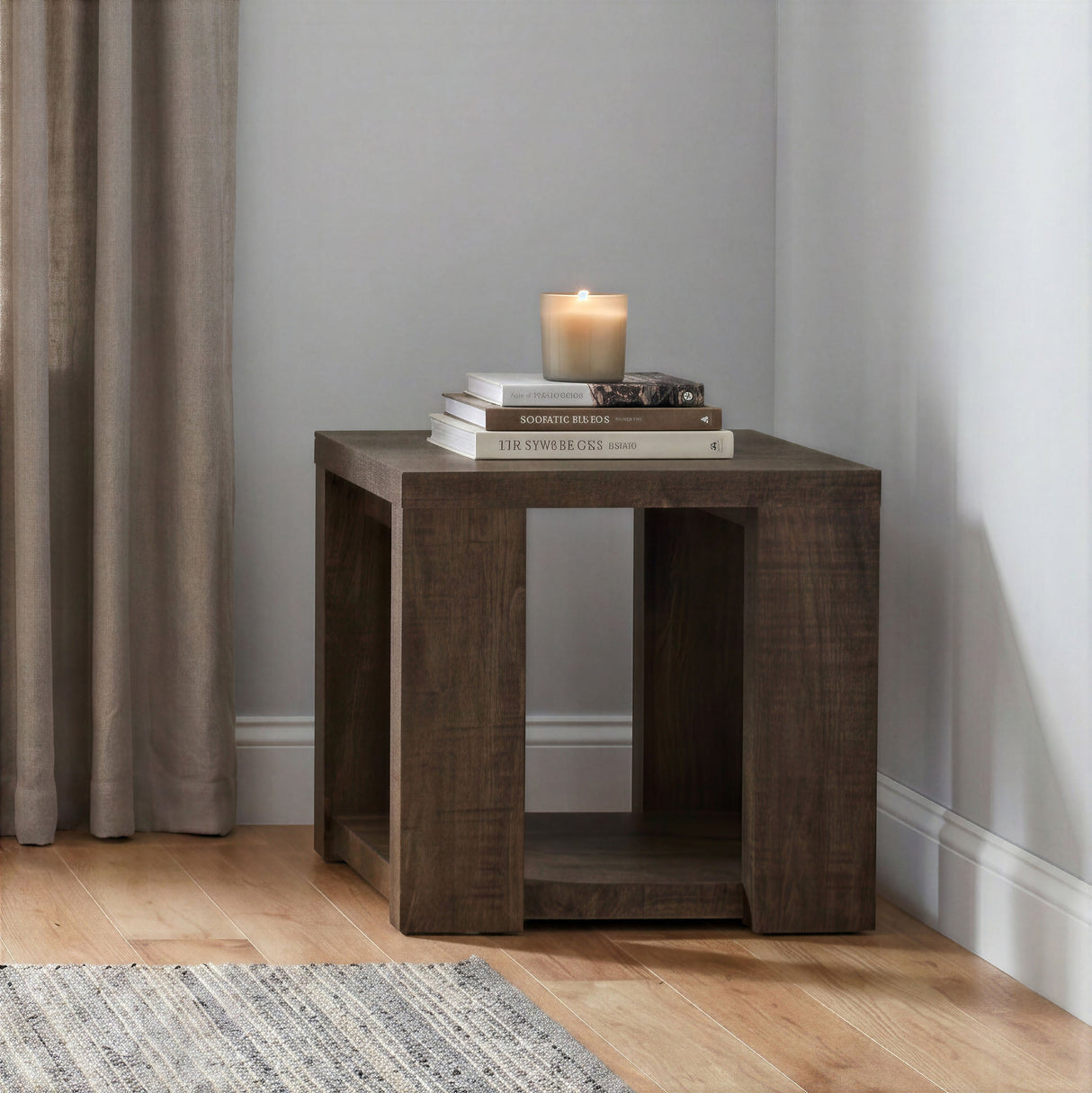 Pavone Dark Rustic Mango End Table by Coaster at Eve Furniture