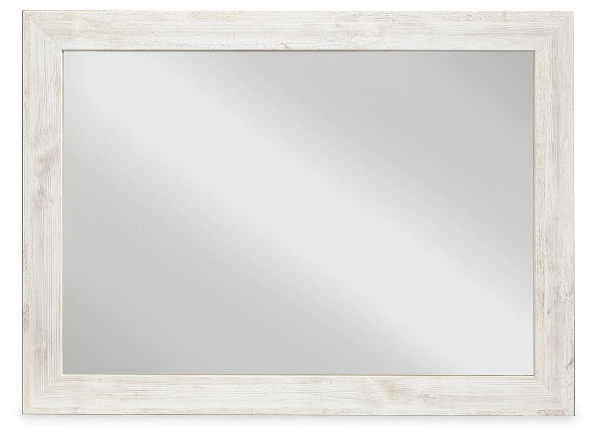 Paxberry Whitewash Bedroom Mirror (Mirror Only) by Ashley at Eve Furniture