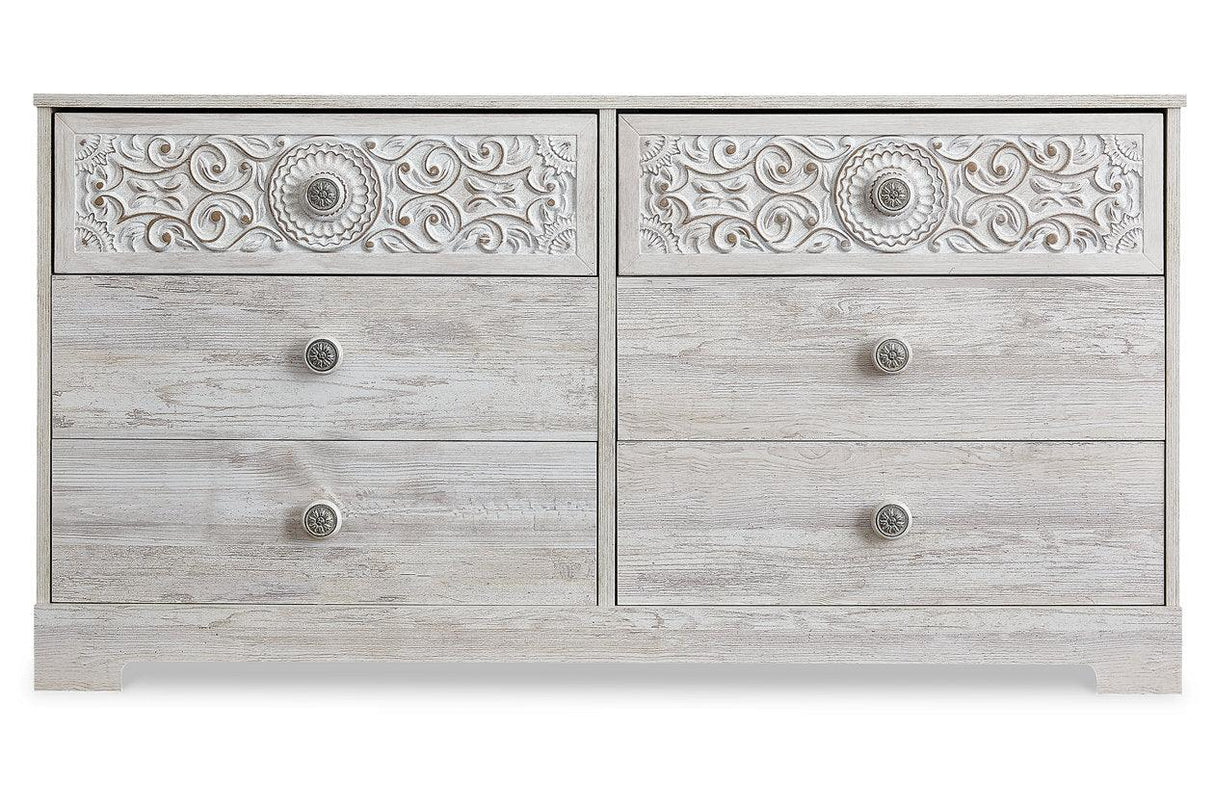 Paxberry Whitewash Dresser by Ashley at Eve Furniture
