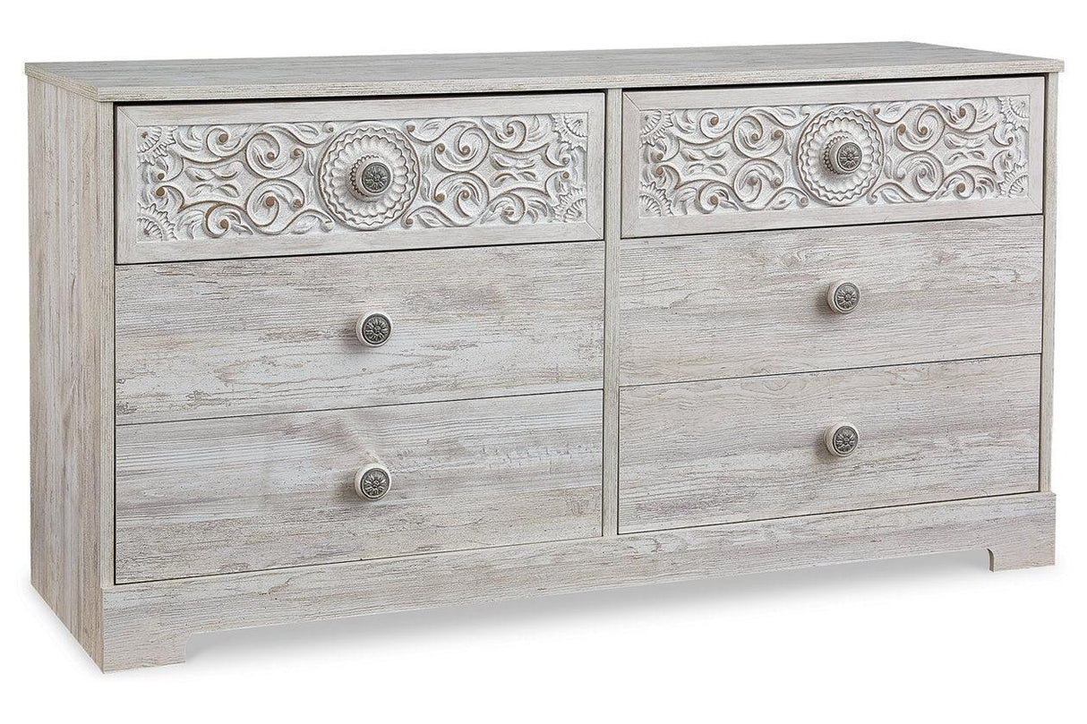 Paxberry Whitewash Dresser by Ashley at Eve Furniture