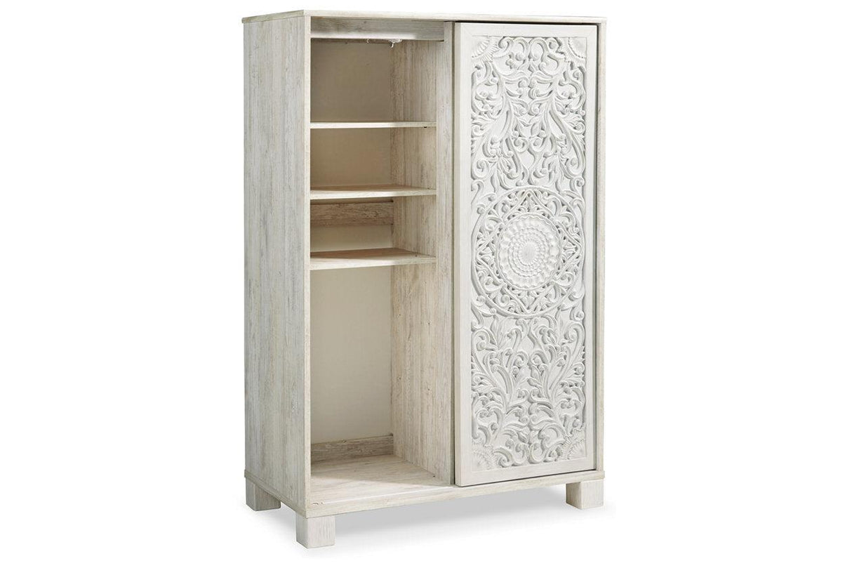Paxberry Whitewash Dressing Chest by Ashley at Eve Furniture