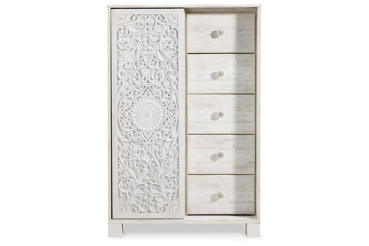 Paxberry Whitewash Dressing Chest by Ashley at Eve Furniture