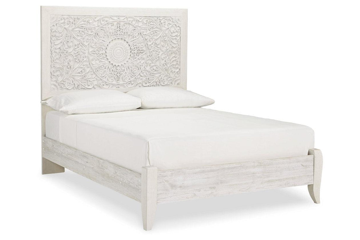 Paxberry Whitewash Full Panel Bed by Ashley at Eve Furniture
