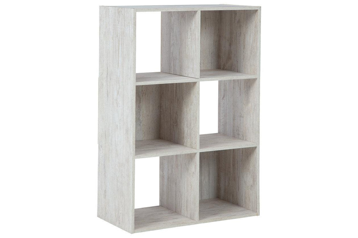 Paxberry Whitewash Six Cube Organizer by Ashley at Eve Furniture