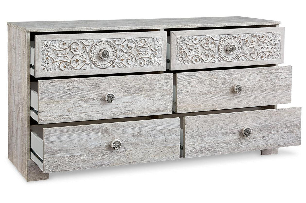 Paxberry Whitewash Dresser by Ashley at Eve Furniture