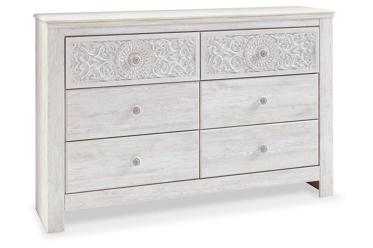 Paxberry Whitewash Dresser by Ashley at Eve Furniture