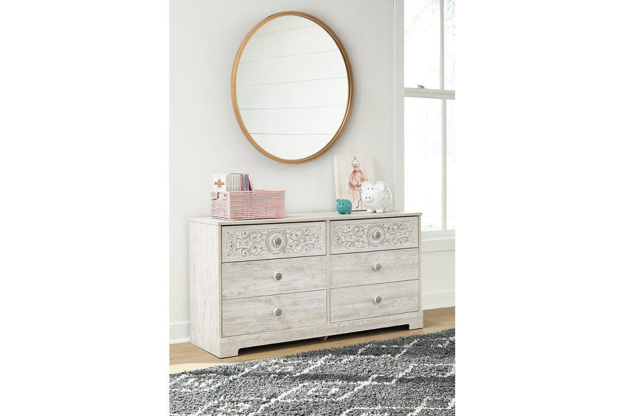 Paxberry Whitewash Dresser by Ashley at Eve Furniture