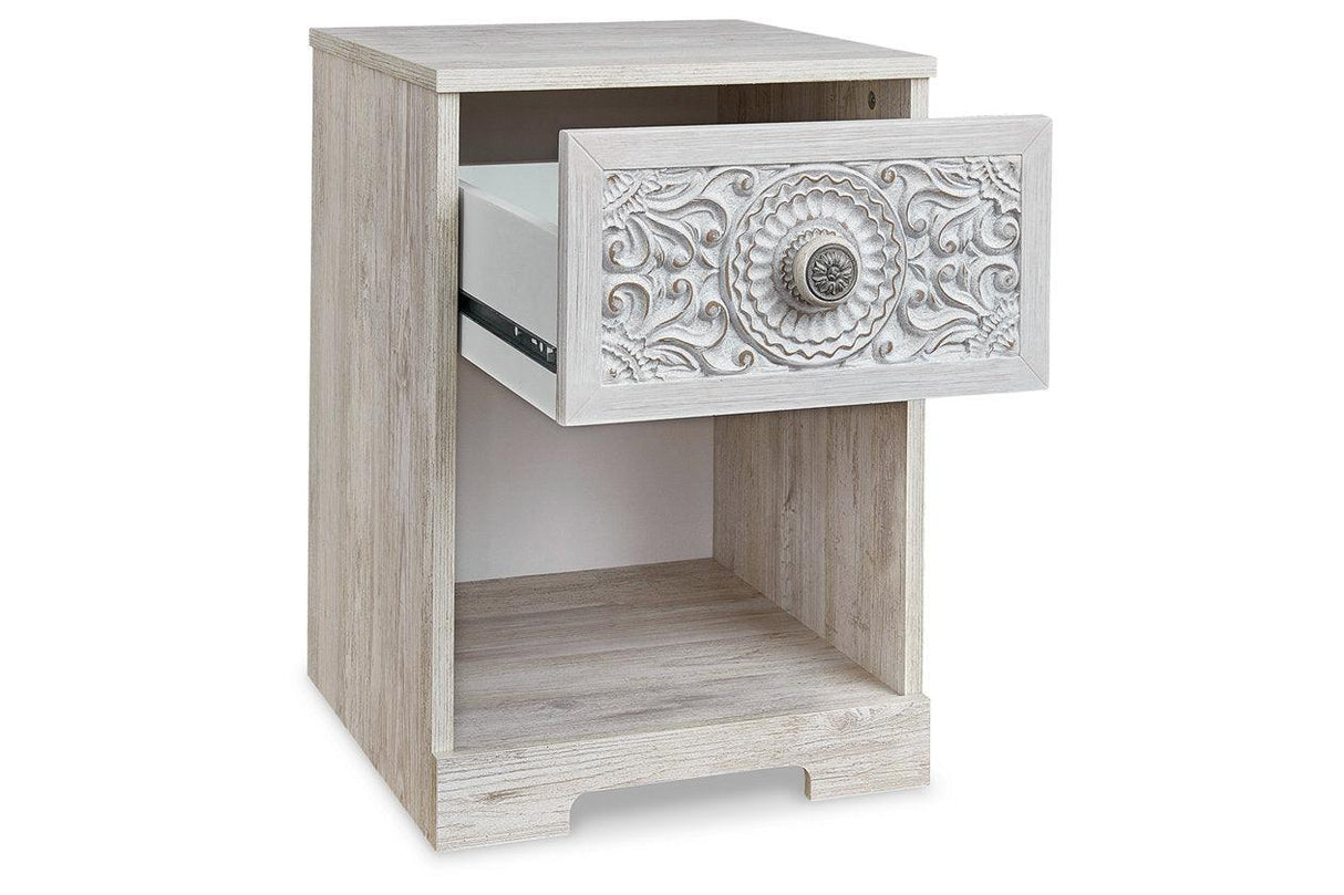 Paxberry Whitewash Nightstand by Ashley at Eve Furniture