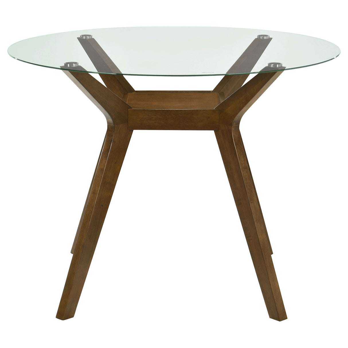 Paxton Brown Round 48-inch Glass Top Counter Height Dining Table by Coaster at Eve Furniture