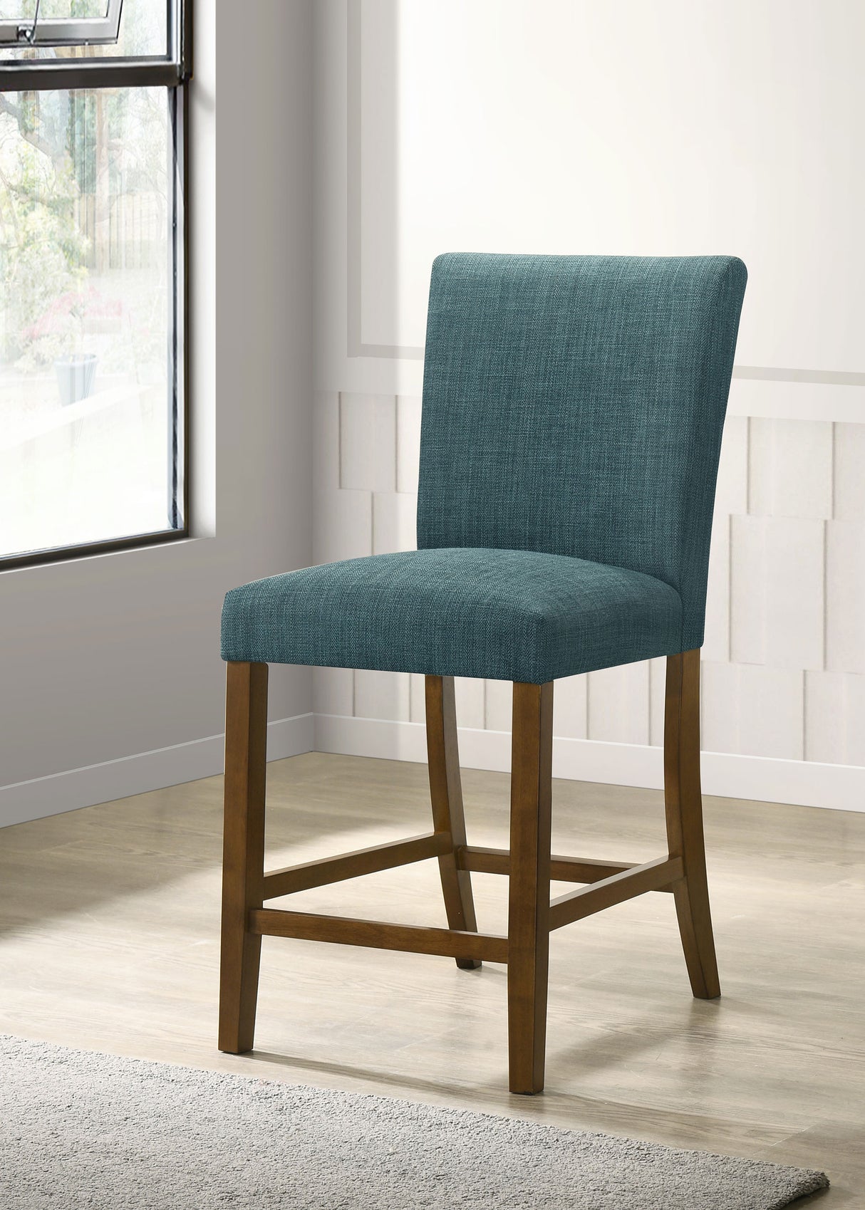 Paxton Upholstered Counter Height Dining Chair Teal Blue (Set of 2) by Coaster at Eve Furniture