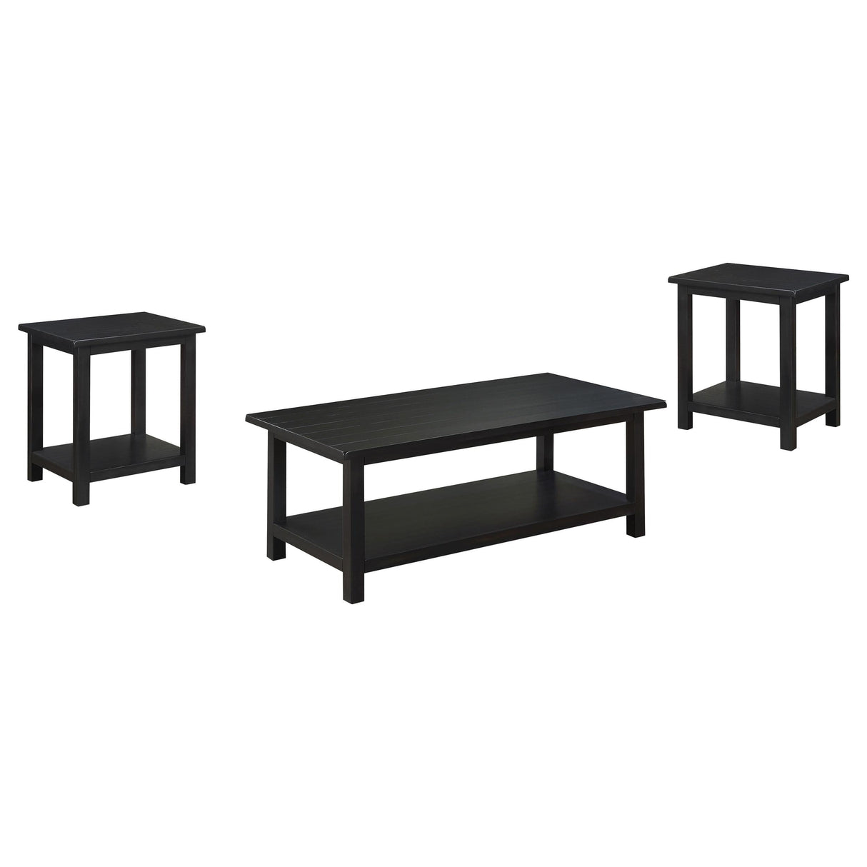 Payne Distressed Java 3-Piece Coffee and End Table Set by Coaster at Eve Furniture