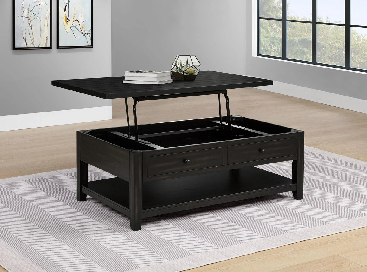 Payne Distressed Java 48-inch Mobile Lift Top Coffee Table by Coaster at Eve Furniture