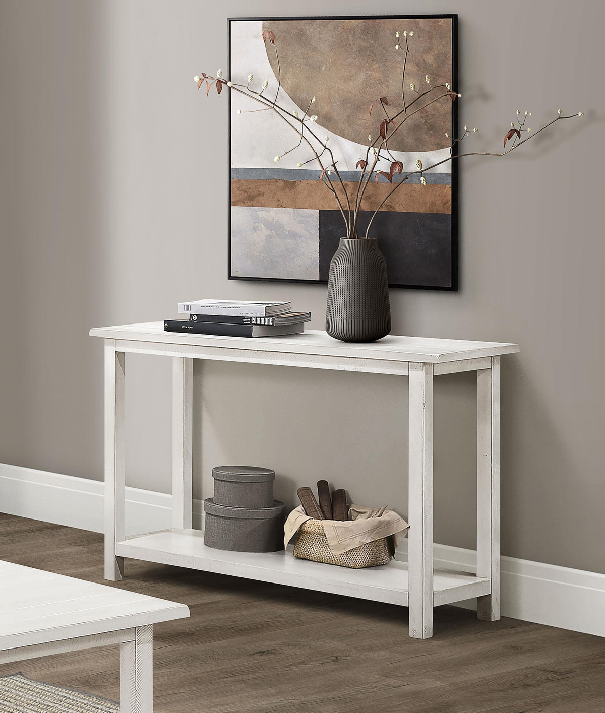 Payne Wood Entryway Sofa Console Table White by Coaster at Eve Furniture