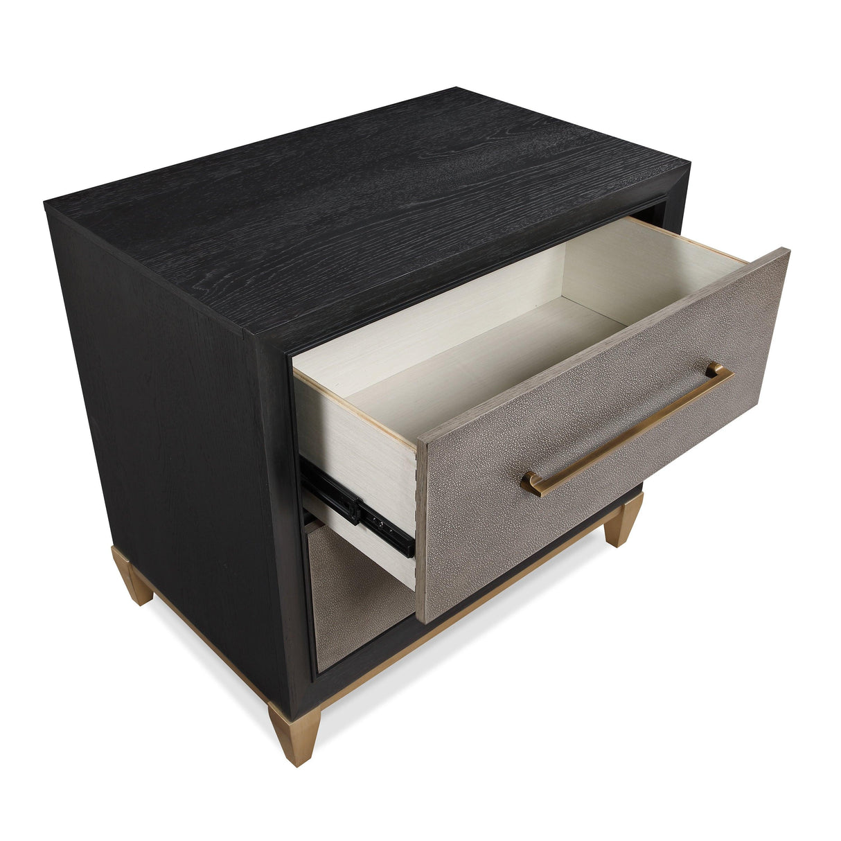 Payson Black and Brown Nightstand by Crown Mark at Eve Furniture