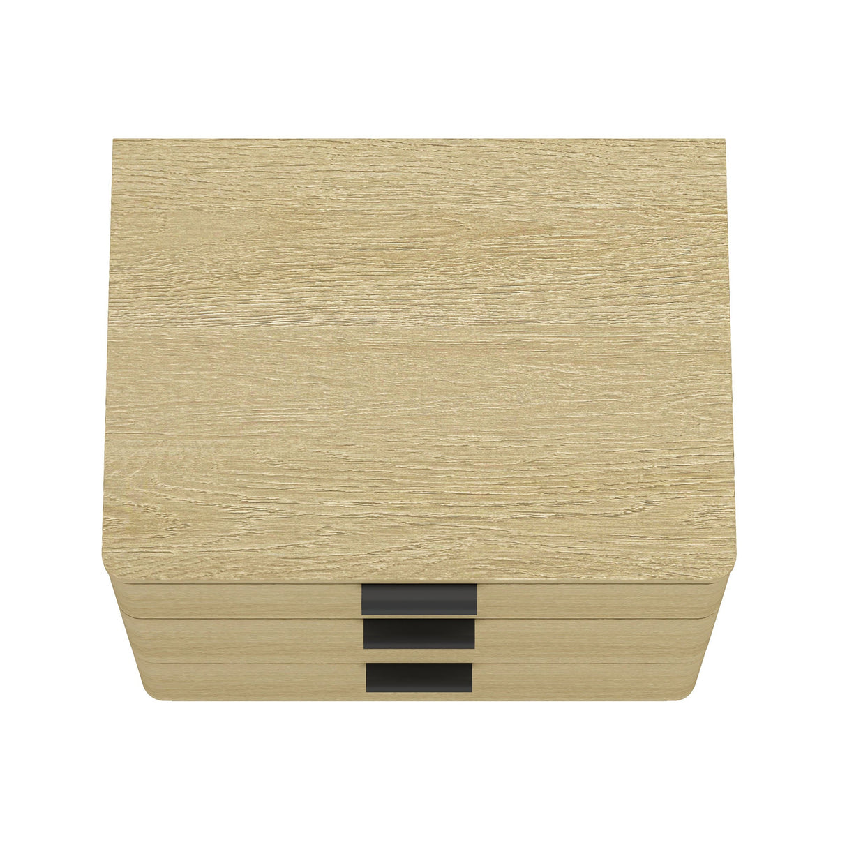 Payton Nightstand in Natural Oak and Black by Manhattan Comfort at Eve Furniture