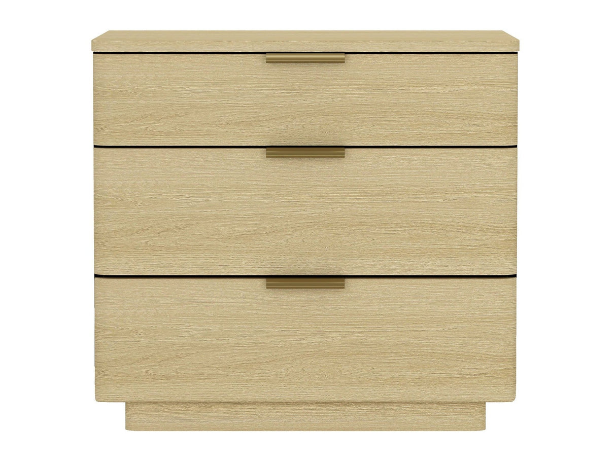 Payton Nightstand in Natural Oak and Gold by Manhattan Comfort at Eve Furniture