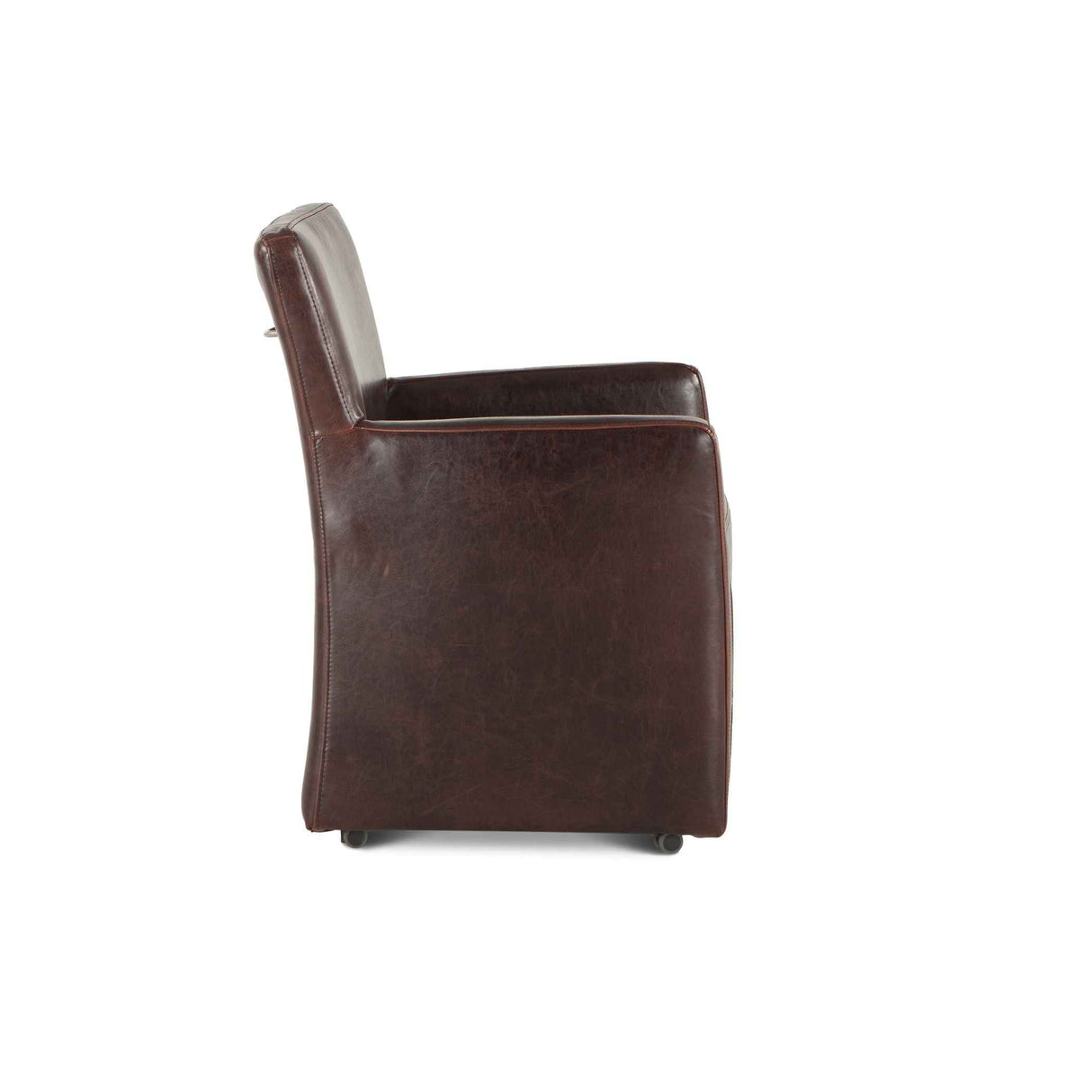 Peabody 25" Wheeled Armchair in Brown Leather by Home Trends & Design at Eve Furniture