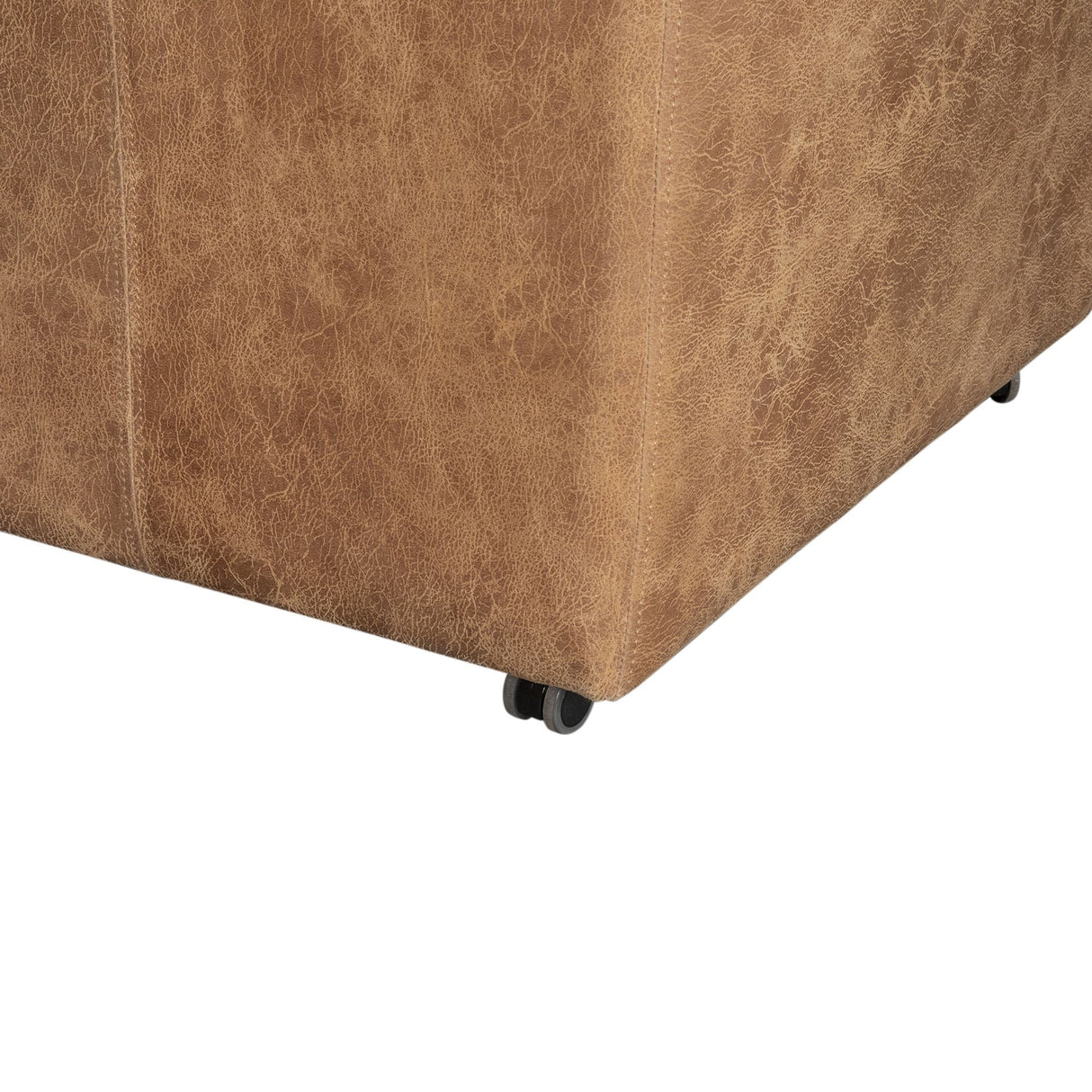 Peabody 25" Wheeled Armchair in Tan Leather by Home Trends & Design at Eve Furniture