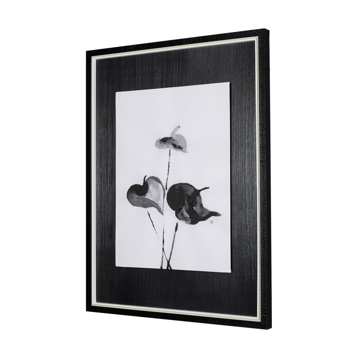 Peace Lily II by Mercana Studio a Hand Embellished Textured Framed Art Print by Mercana at Eve Furniture