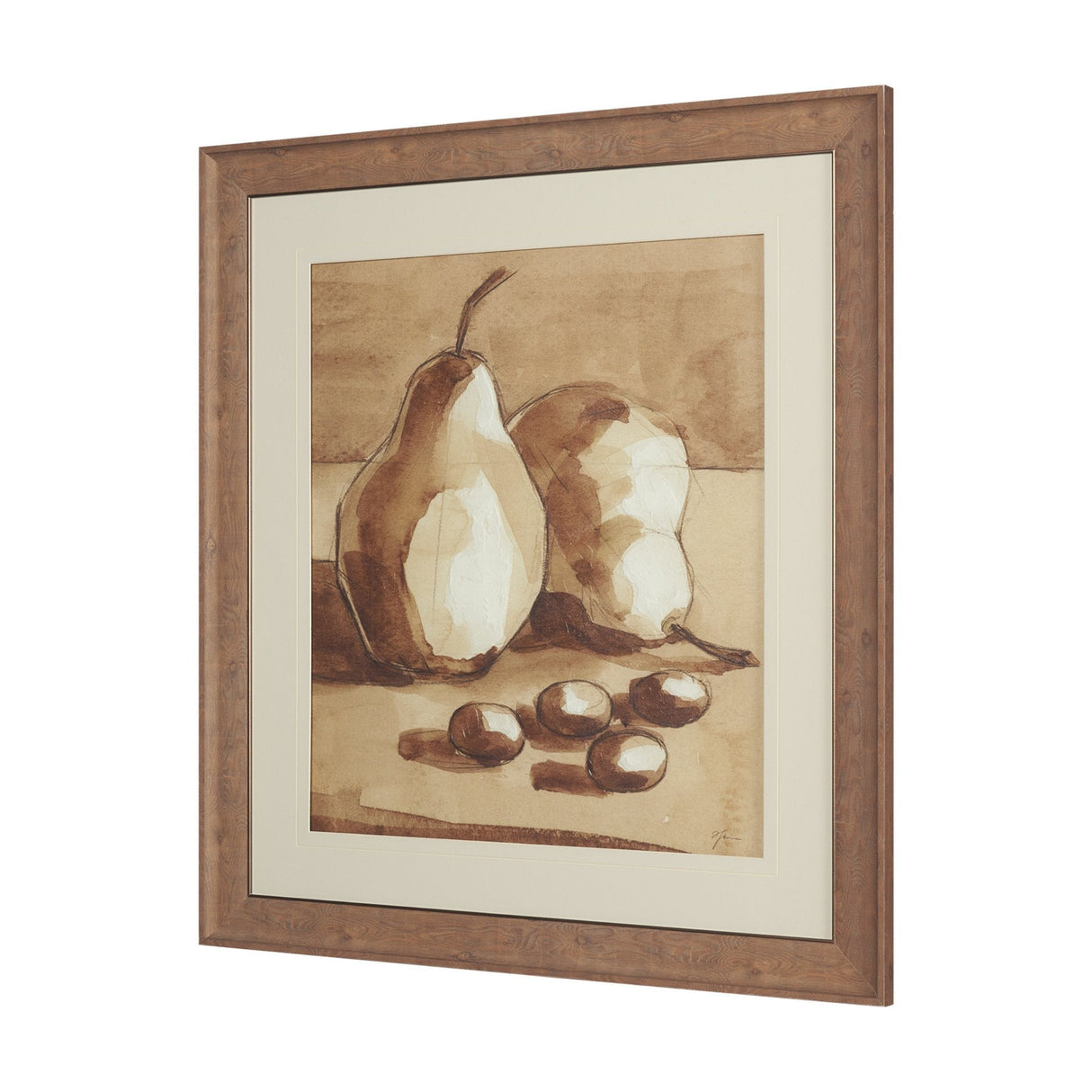 Pear Study I by Mercana Studio Hand Embelished Textured Framed Artwork Matted under Glass by Mercana at Eve Furniture