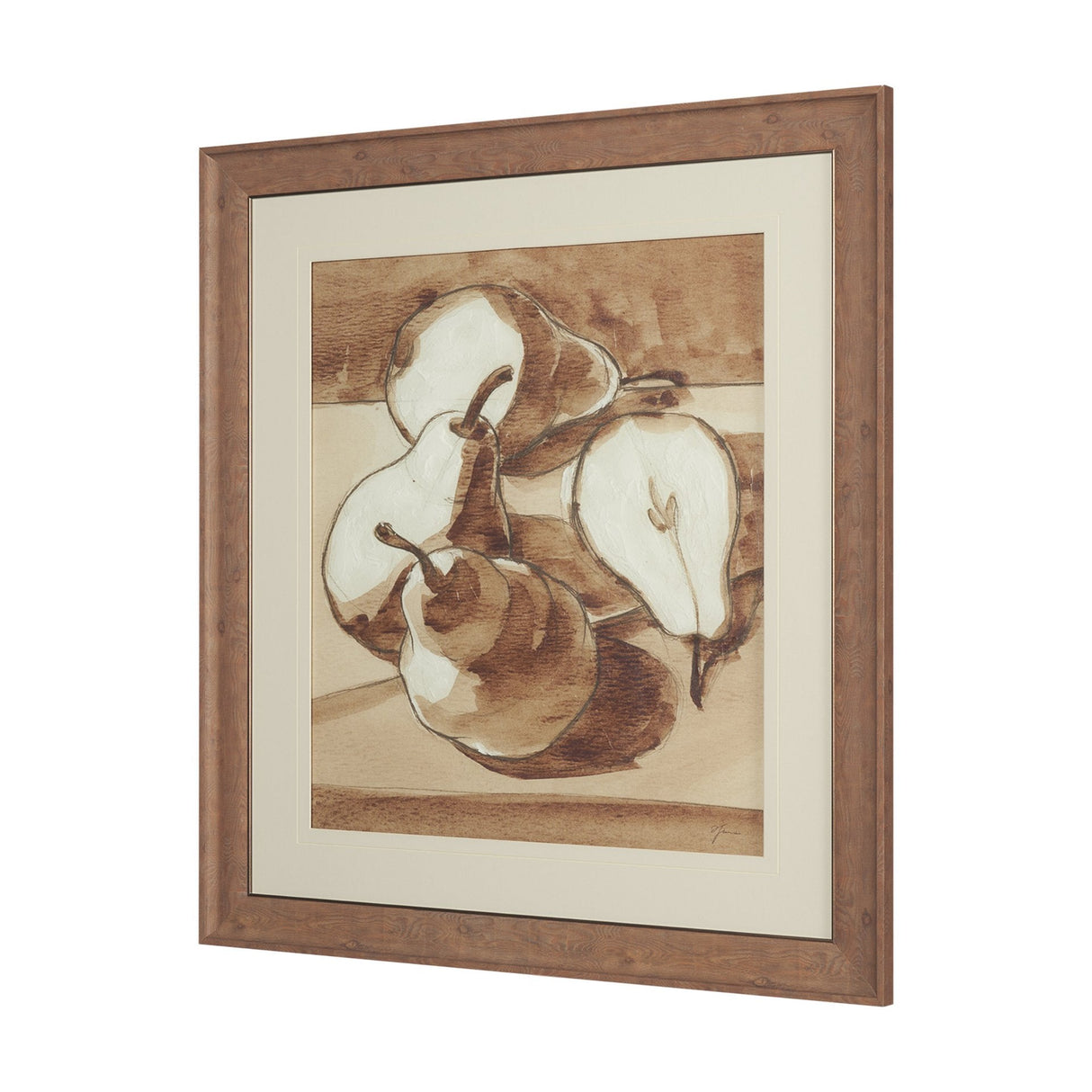 Pear Study II by Mercana Studio Hand Embelished Textured Framed Artwork Matted under Glass by Mercana at Eve Furniture