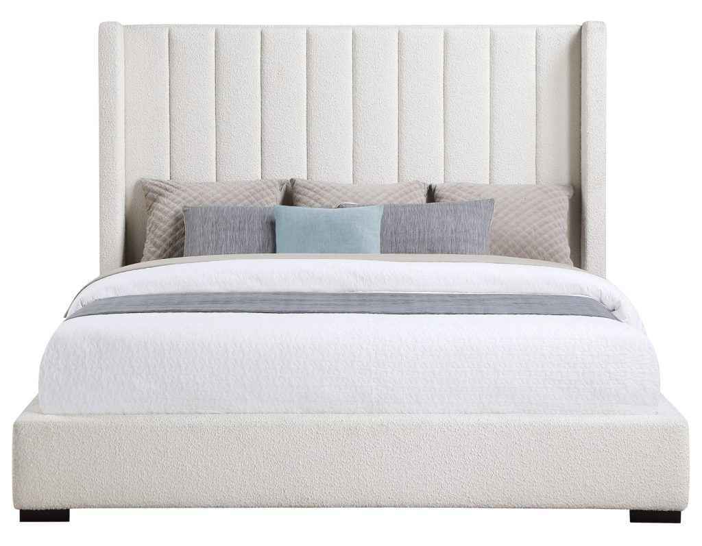 Pearson Cream Velvet Queen Bed by Steve Silver at Eve Furniture