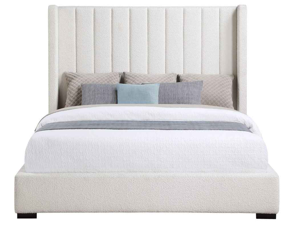 Pearson Cream Velvet Queen Bed by Steve Silver at Eve Furniture