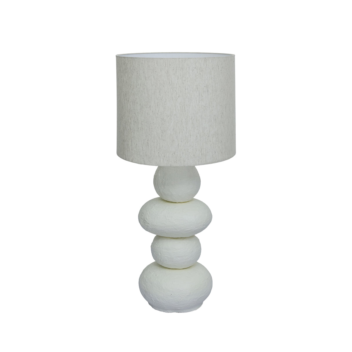 Pebble Cream Papier Mache Table Lamp by TOV Furniture at Eve Furniture