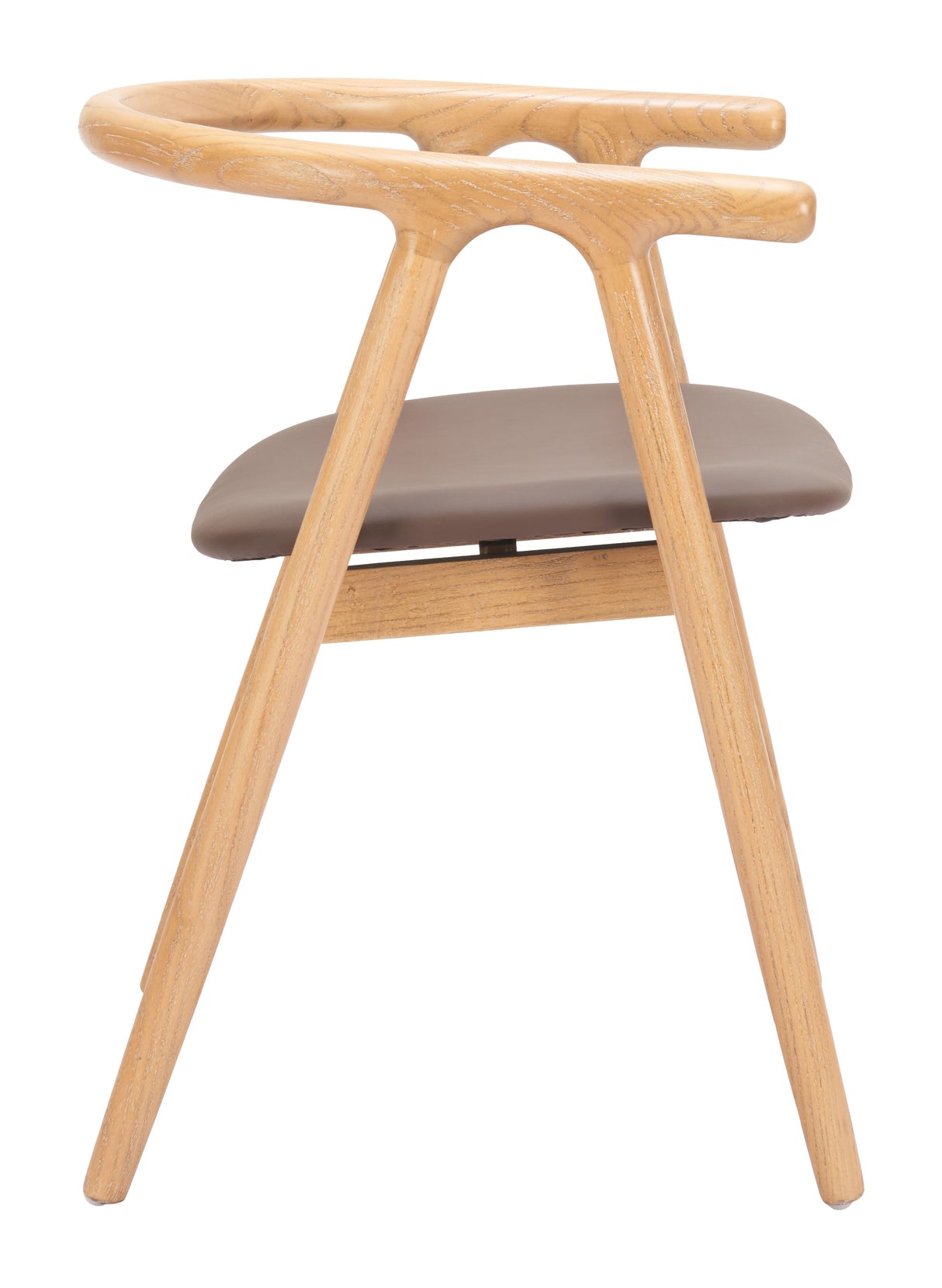 Peker Brown & Natural Dining Chair (Set of 2) by Zuomod at Eve Furniture
