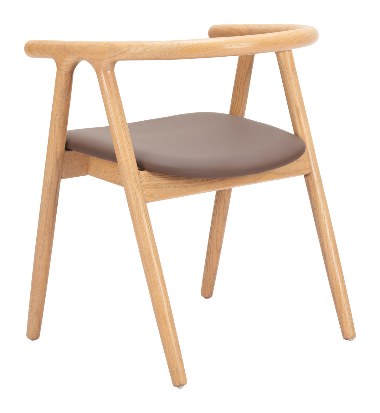 Peker Brown & Natural Dining Chair (Set of 2) by Zuomod at Eve Furniture