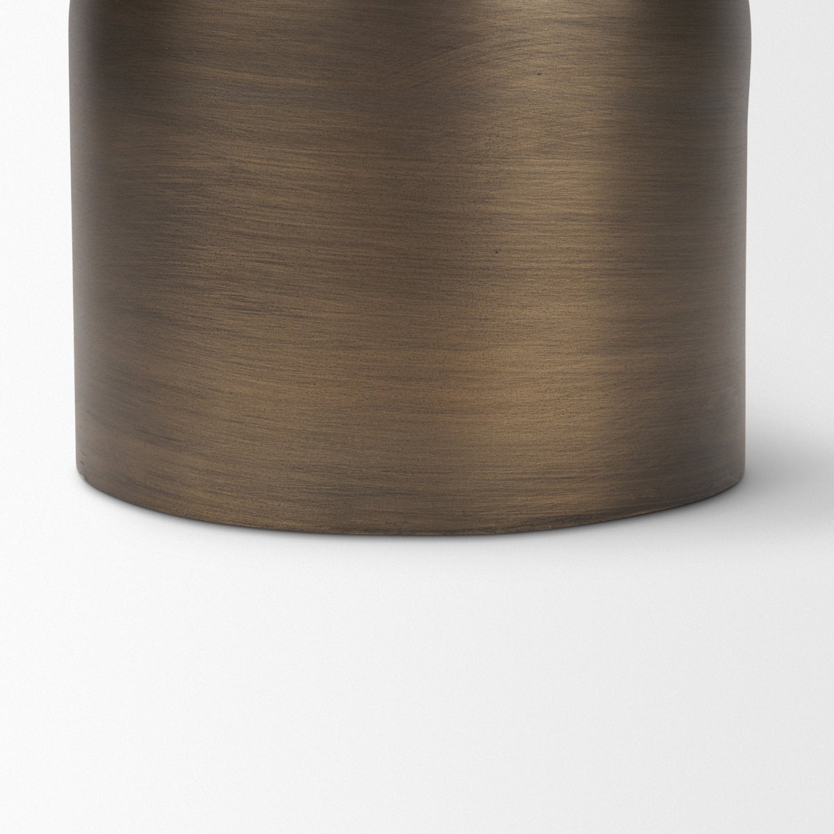 Pelar Small Antiqued Brass Stacked Pillar Candle Holder by Mercana at Eve Furniture